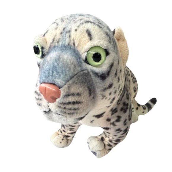 Wild Republic Cuddlekins Jumbo Snow Leopard Plush Stuffed Animal Vintage - Picture 4 of 11